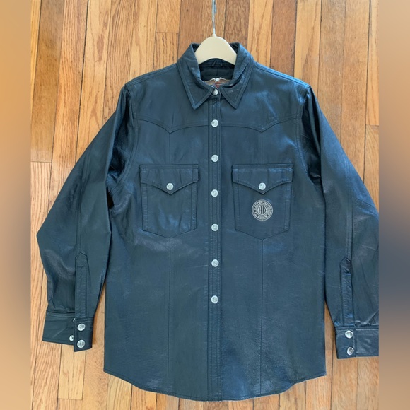 Women’s Harley-Davidson 100% Leather shirt size L - Picture 6 of 10
